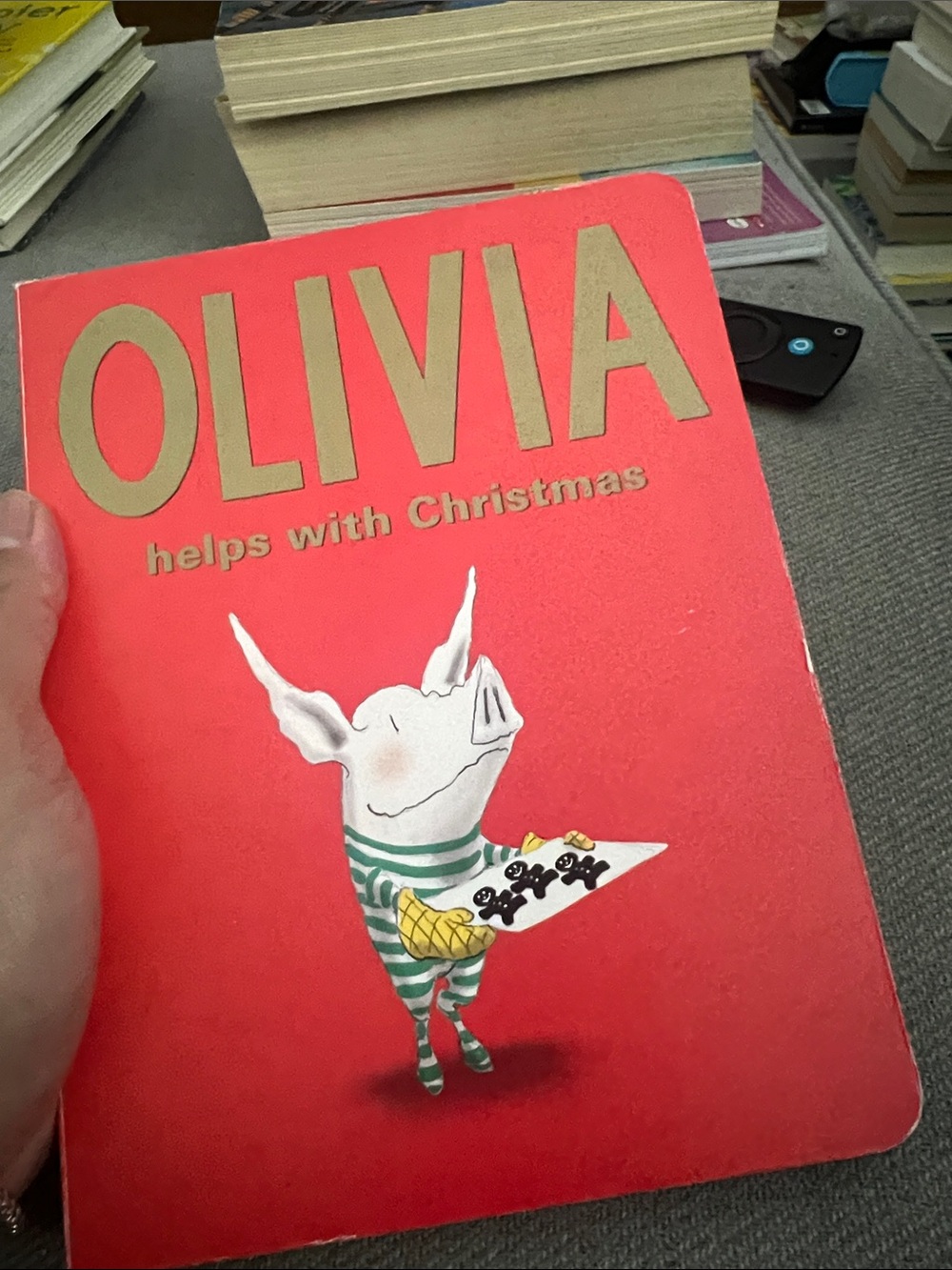 OLIVIA Helps With Christmas - Kids Board Book (Red)